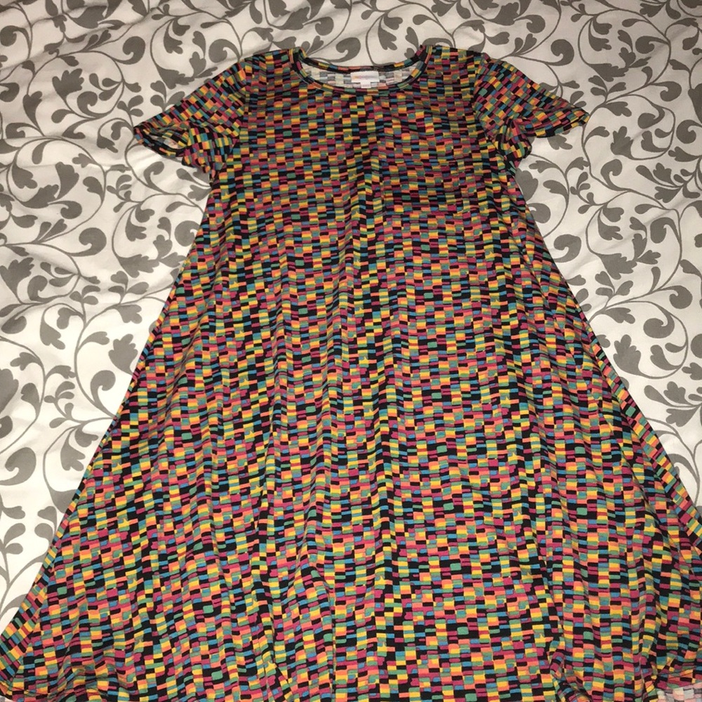 LuLaRoe Carly Dress High/Low Colorful
